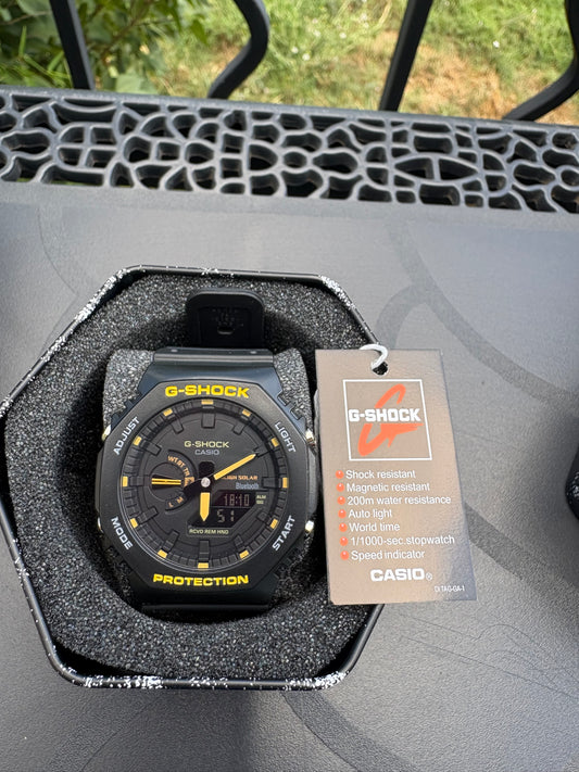 G-Shock noir jaune Bluetooth